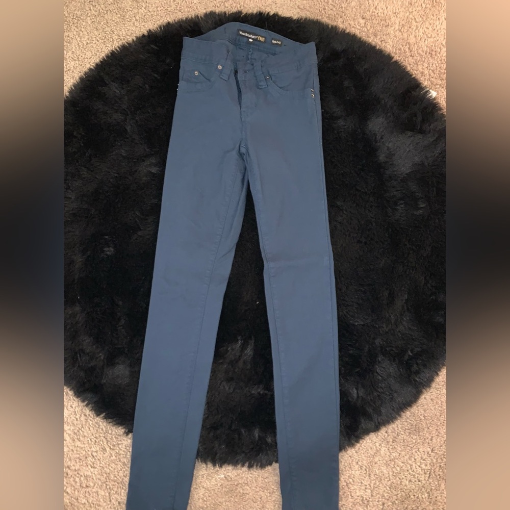 Blue colored pants. Worn once .. great condition